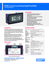 Thumbnail of document Manual - PD480 Low-Cost Loop-Powered Digital Panel Meter